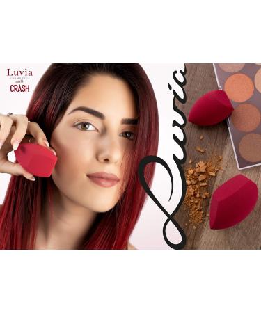 Make-Up Blending Sponge Set - 2 Red Blenders (Normal & Large) | Designed by Luisa Crashion & Luvia Cosmetics - International Shipping Available - Buy Online on GoSupps.com