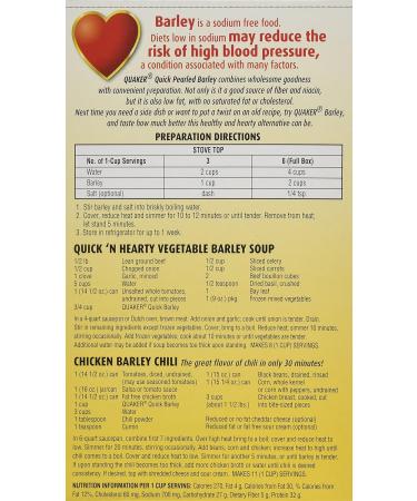 Quaker Quick Barley 11 oz (Pack of 3) - 33 Ounce Value Pack - Buy Online on GoSupps.com