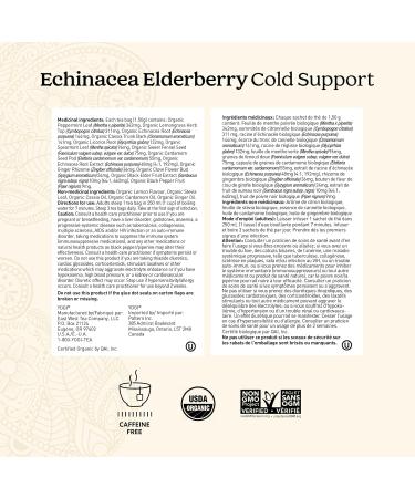 Yogi Tea - Echinacea Elderberry Cold Support Tea (3 Pack) - Formulated with Echinacea to help relieve cold symptoms - Caffeine Free Organic Herbal Tea - 48 Tea Bags - Buy Online on GoSupps.com