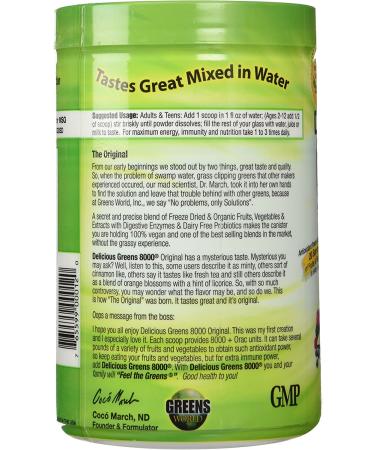 Buy Greens World Delicious Greens 8000 Powder | 10.6 oz - Best Nutritional Superfood - Buy Online on GoSupps.com
