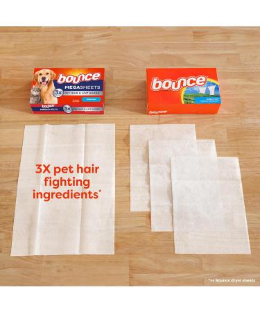 Bounce Pet Hair and Lint Guard Mega Dryer Sheets with 3X Pet Hair Fighters Fresh Scent 180 Count - Buy Online on GoSupps.com