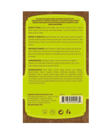 Macadamia Natural Oil Deep Repair Masque - 3.3 fl oz - Pack of 1 - Buy Online on GoSupps.com