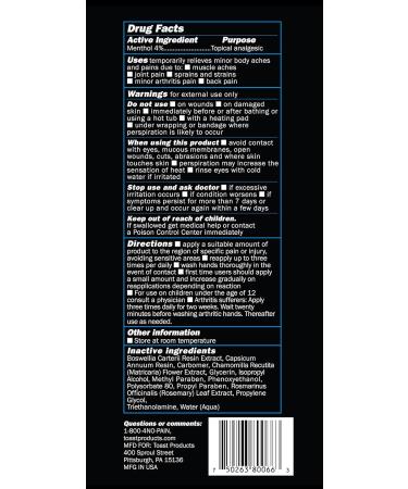 Buy Toast Screamin Menthol Cool Heat Topical Pain Relief Cream - 16 oz for Muscles & Joints Relief | Fast International Shipping - Buy Online on GoSupps.com