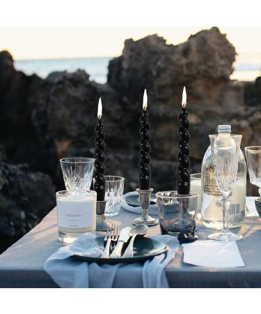 Shop Smokeelee Tapered Black Spiral Candles - Odorless Unscented Twisted Candlesticks for Relaxation & Special Occasions - International Shipping Available - Buy Online on GoSupps.com