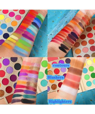 UCANBE 86 Color Eyeshadow Palette Kit with Brushes, Eyeliner, Primer, Lipstick - Ultimate Makeup Gift Set for Women - Buy Online on GoSupps.com