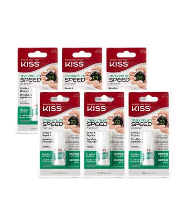 Kiss Products Maximum Speed Nail Glue BK135 (6 Pack)
