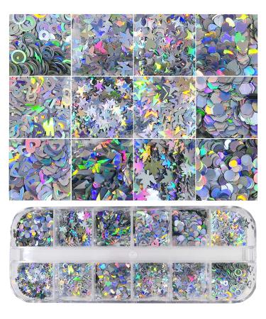 Bellelfin Chunky Nail Glitter | Holographic Mixed Shapes for Nail Art & Resin Projects - Buy Online on GoSupps.com