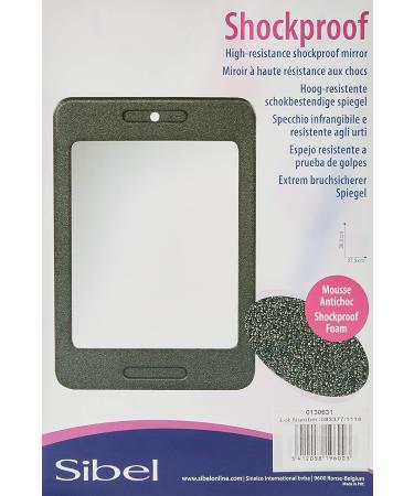 Sibel Shockproof Mirror - Black | Pack of 1 - Impact Resistant Design - Buy Online on GoSupps.com