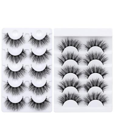 Shop Alicrown 5 Pairs Wispy Natural Faux Mink False Eyelashes - Soft, Fluffy & 5D Volume - Buy Online on GoSupps.com