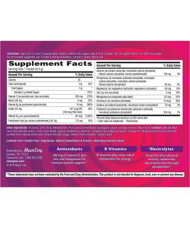 Emergen-C Kidz Fruit Punch - 30 Packets (9.7 oz) | Boost Kids' Immunity & Energy - Buy Online on GoSupps.com