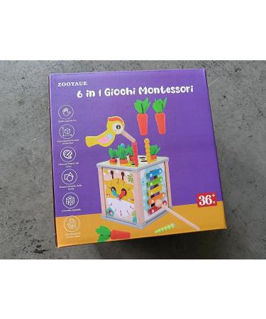 Zooyaue 6-in-1 Wooden Motor Activity Cube - Montessori Toy for Babies 3+ | Engaging Activity Center & Developmental Wooden Toys - Buy Online on GoSupps.com