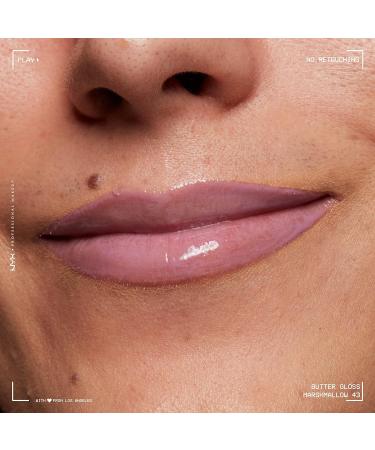 NYX Butter Gloss Lip Gloss in Marshmallow - Muted Lilac Shade - 0.27 Fl Oz - Buy Online on GoSupps.com