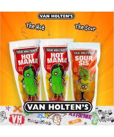 Buy Van Fetched Pimple - Acidic Cucumber Pouch Set | Includes 2 Hot Mama Pickles & 1 Sour Sis Pimple | Flavorful Sour Mix Pack of 3 - International Shipping Available - Buy Online on GoSupps.com
