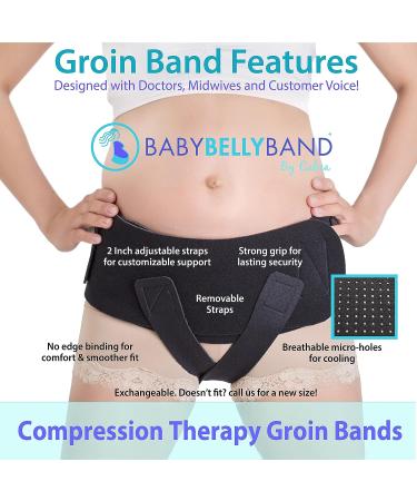 CABEA Babybellyband Original 3-in-1 Pregnancy Belly Band with Groin Straps  Belly Band for Postpartum Care  Pelvic Floor Support  Prolapse  Hernia  and Vulvar Varicosities  Made in USA - For 40  to 45  Hips (Medium) Medi... - Buy Online on GoSupps.com