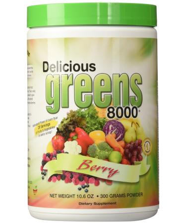 Greens World Delicious Greens 8000 Berry Flavor Powder 10.6 oz (300 g)