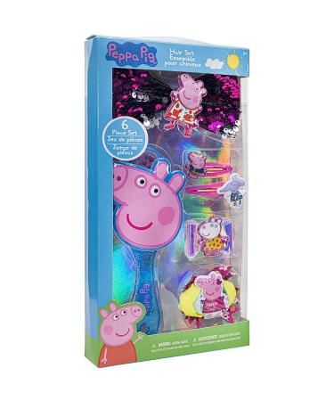 Peppa Pig Hair Accessories Gift Set for Kids Girls | Ages 3+ (6 Pcs) - Hair Bow, Brush, Clips & More | Perfect for Parties, Sleepovers & Makeovers - Buy Online on GoSupps.com
