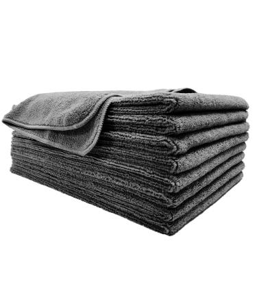 POLYTE Professional Quick Dry Lint Free Microfiber Hair Drying Salon Towel 16 x 29 in 8 Pack (Dark Gray) - Buy Online on GoSupps.com