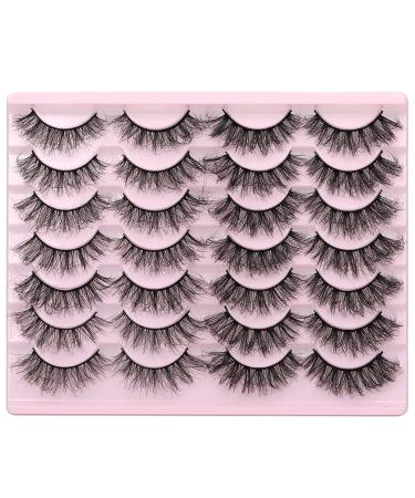 ALICROWN 6D Faux Mink Lashes - 14 Pairs Fluffy & Dramatic, Soft Reusable False Eyelashes - Buy Online on GoSupps.com