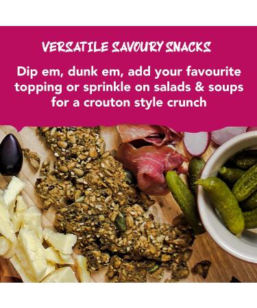 Eva Bold Za atar Keto Crackers 20x30g Bags | 1.4 Net Carbs | Gluten Free Vegan Keto Snacks & High Protein | Low Carb Seeded Crisp Breads | Plant Based Keto Food - Buy Online on GoSupps.com