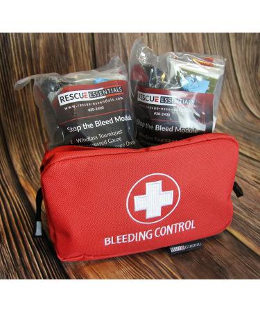 Stop The Bleed Dual Kit - Public Access Bleeding Control IFAK in AED Cabinet-Sized Red Case - Buy Online on GoSupps.com