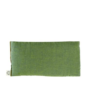 Peacegoods SCENTED Lavender Flax Seed Eye Pillow - 4 x 8.5 - Soft & Soothing Cotton - Naturally Calming Colors - green moss
