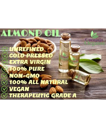 Sweet Almond Oil - 16 oz Cold Pressed Natural & Pure for Face Skin & Hair | Extra Virgin Unrefined Premium Quality - Buy Online on GoSupps.com