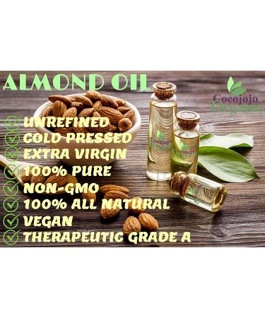 100% Pure Sweet Almond Oil 128 oz - Cold Pressed, Unrefined, Extra Virgin - 1 Gallon Therapeutic Grade for Hair, Skin, Body, Nails, Beard - Carrier Oil for Essential Oils - 128 Fl Oz - Buy Online on GoSupps.com