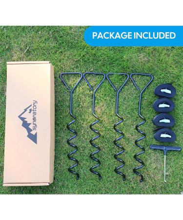 synoratory Heavy Duty Trampoline Stakes Anchors High Wind