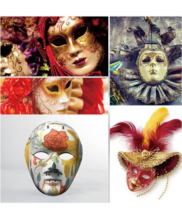 OVISEEN 10 Pack DIY Paper Mache Masks for Mardi Gras & Halloween Parties - White Masquerade Masks (9.45 x 7.28 Inches) - Buy Online on GoSupps.com