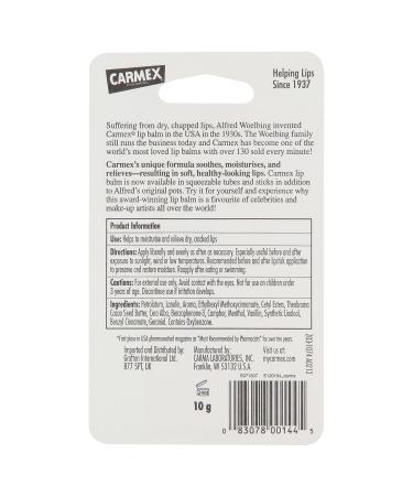 Buy Carmex Lip Balm 7.5g - Soothing Relief for Chapped Lips | International Shipping Available - Buy Online on GoSupps.com
