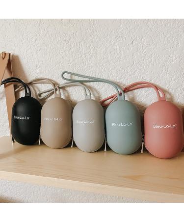 Bleu La La Silicone Pacifier Holder Case - Zipper Pouch Taupe - Buy Online on GoSupps.com