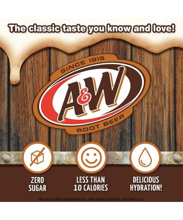 Delicious A&W Root Beer Powder Drink Mix - 6 Count (Pack of 12) | Sugar Free | Makes 72 Flavored Water Beverages - Buy Online on GoSupps.com