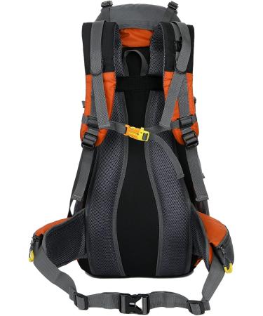 Esup 50L Hiking Backpack with Rain Cover - Lightweight Camping & Travel Backpack for Men in Orange - Buy Online on GoSupps.com