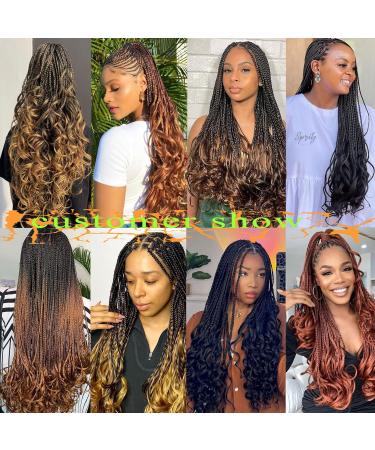 LIYATE French Curl Crochet Braids 12 Inch 7 Packs Black - Goddess Box Braids Crochet Hair for Women with Curly Ends - Pre Looped French Curl Braiding Hair Extensions - Buy Online on GoSupps.com