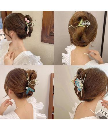 6Pcs Flower Hair Claw Clips for Women - Non-Slip Metal Butterfly Hair Clips Set - Buy Online on GoSupps.com