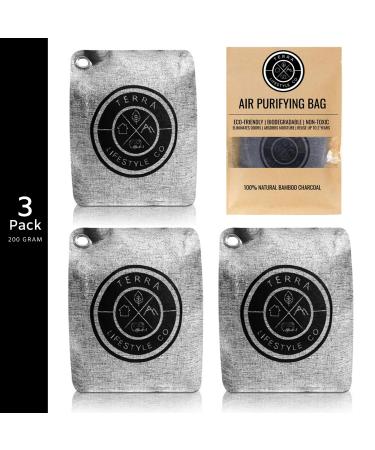Air Purifying Charcoal Bag Triple 200g Odor Eliminator Natural Deodorizer