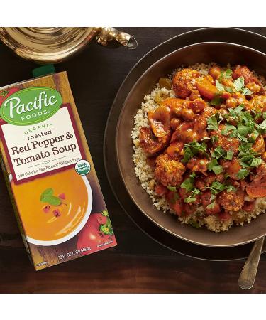Pacific Foods Organic Creamy Roasted Red Pepper & Tomato Soup 32oz - Buy Online on GoSupps.com