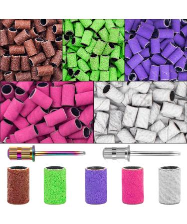 300Pcs Sanding Bands for Nail Drill 80#120#150#180#240 Grit Sanding Bands for Electric Nail Drill Coarse Medium Fine Grit Sanding Bands for Nails Premium Nail Sanding Bands for Manicures Pedicures MIX-80/120/150/180/240 Grit