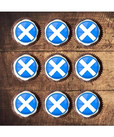 24 Edible Scottish Flag Cupcake Toppers Scotland Flag Six Nations Decorations Scottish Rugby Cake Decorations Six Nations Flags Scottish Flags Scottish Party Decorations Scotland Decorations R - Buy Online on GoSupps.com