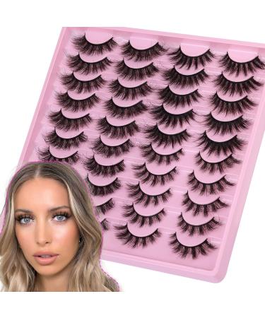 20 Pairs Natural Wispy Cat Eye False Eyelashes - Faux Mink Extensions (Style 1) - Buy Online on GoSupps.com