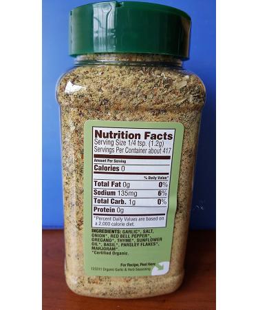 Spice Islands Organic Garlic & Herb Seasoning 17.6oz - Premium Quality Blend - Buy Online on GoSupps.com