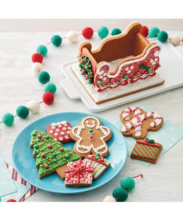 Christmas Sleigh Cookie Decorating Kit with Gingerbread Panels and Candies - Buy Online on GoSupps.com