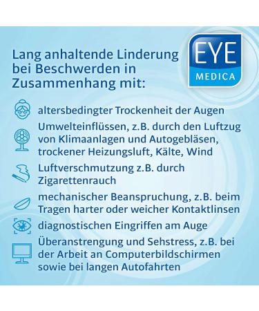 Buy Eyemedica Gel Eye Drops - 0.3% Hyaluron for Dry & Tired Eyes | Long-Lasting Hydration | 2 x 10ml Pack - International Shipping Available - Buy Online on GoSupps.com