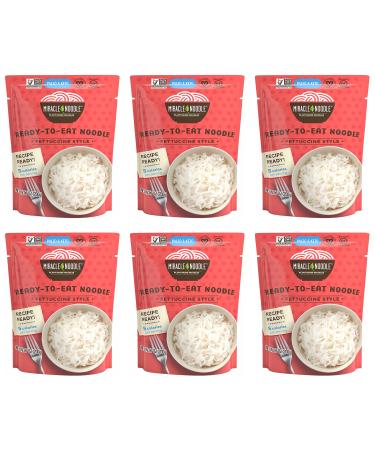 Miracle Noodle Fettuccine Shirataki Noodles, Ready To Eat Konjac Noodle - Keto Friendly, Paleo, Vegan, Gluten Free, Low Carb, Low Calorie, Soy Free, Miracle Noodles - 7 Ounce (Pack Of 6)