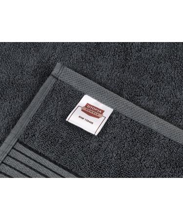 Utopia Towels 8-Piece Luxury Towel Set - 600 GSM 100% Ring Spun Cotton - Grey - Ideal for Bathroom, Sports, and Hotel - Buy Online on GoSupps.com
