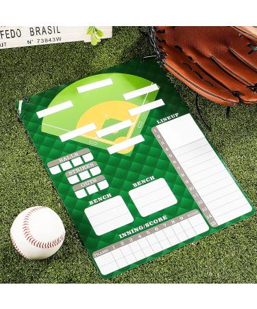 Magnetic Dugout Board Baseball Magnet Board with 60 Lineup Cards Magnetic Baseball Lineup Board Softball Lineup Board for Dugout Baseball Coaching Accessories with 2 Snap Hooks Dugout Display