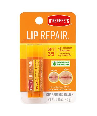 O'Keeffe's Lip Repair SPF 35 Lip Balm Stick - Pack of 3 - Buy Online on GoSupps.com