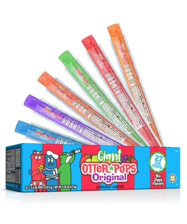 Otter Pops, Giant Original 5.5oz, 27 Ice Pops, Six Zippy Flavors