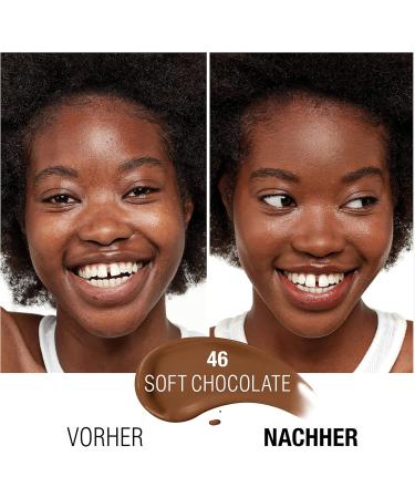 Manhattan Clean & Free Skin Tint Fb. 46 Soft Chocolate Vegan Moisturizing Makeup 30 ml - Buy Online on GoSupps.com