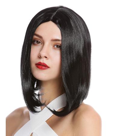 WIG ME UP YZF-4356-1 Long Bob Wig - Shoulder Length Straight Black Ladies Wig with Middle Parting - Buy Internationally - Buy Online on GoSupps.com